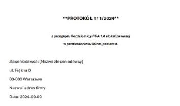 Protokół pomiarowy 2024 r. Wzór